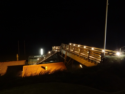 Wenningstedt Sylt Sicht auf Strandbistro und Gosch am Kliff im April